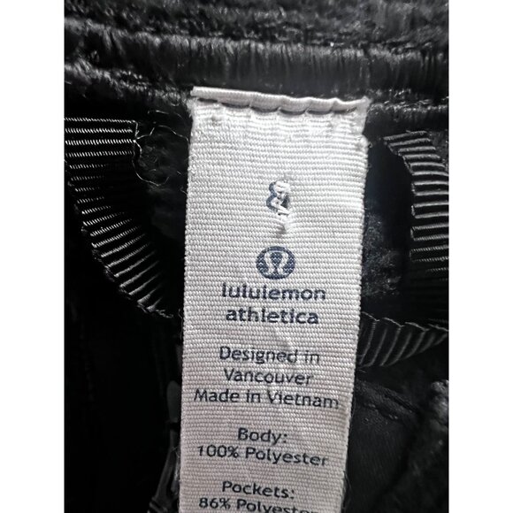 Lululemon Its Fleecing Cold Heathered Black 1/4 Zip Pullover Hoodie Sz 8 Pockets - Picture 8 of 9